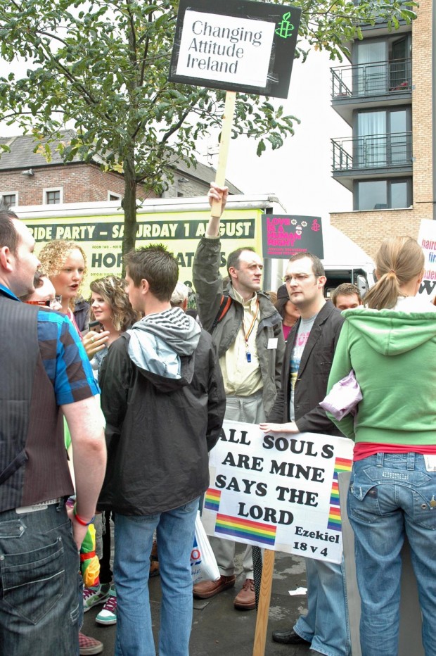 CAI supporters gathering at Belfast Pride 2009.