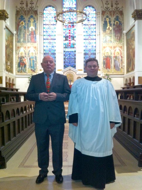 Jeff Dudgeon, speaker, and Gerry Lynch, officiant, at the service at St. George's Belfast, 28th October 2012.
